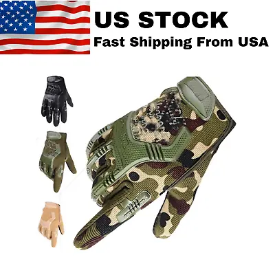 Tactical Gloves Motorcycle Military Fingerless Shooting Hunt Knuckle Protection • $10.90