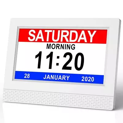 Digital Calendar Alarm Clock 7  HD Large Screen Display New Multiple Clock Mo... • $51.19