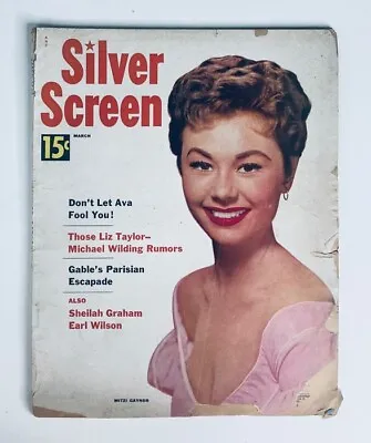 VTG Silver Screen Magazine March 1954 Vol 24 No. 5 Mitzi Gaynor No Label • $22.45
