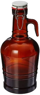 2 Liter Growler With Glass Handle- Amber • $31.48