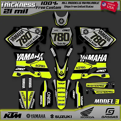  Graphics Kit For Yamaha YZ250 YZ125 (2002-2014) YZ 250 YZ 125  • $161.12