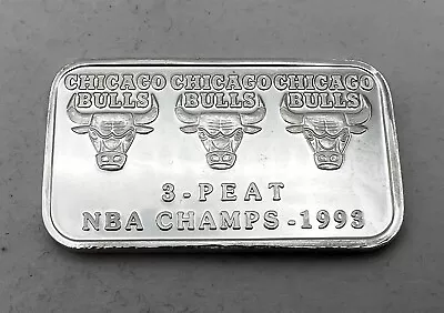 1993 Chicago Bulls 3-PEAT  1-Oz .999 Sports World #197 NBA TM SM Art Bar Rare!! • $93.77