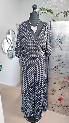 BEN DE LISI Palazzo Pant Suit Jumpsuit 20 XL Wide Leg OCCASION Cruise RACES PLUS • £28.95