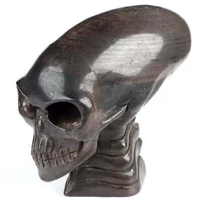 3.7  Unknown Stone Hand Carved Crystal Elongated Mayan Alien Skull With Spine • $9.30