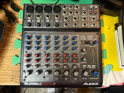 Alesis MultiMix8 Firewire 8-Channel Mixer Complete In Box **NO POWER SUPPLY** • $50