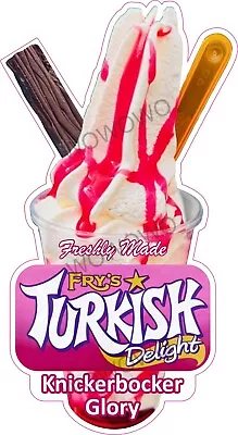 Ice Cream Van Sticker Turkish Delight Flake Knickerbocker Glory Sundae Decals • £3.95