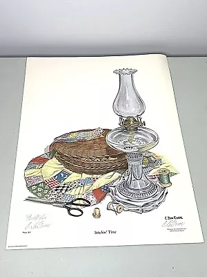 Don Ensor Print Stitchin' Time Plate XV Double Signed Limited Ed Print 1974 • $49.99