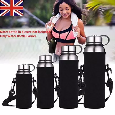 420-1500ml Neoprene Water Bottle Carrier Insulated Cover Bag Holder Str Jy • £5.19