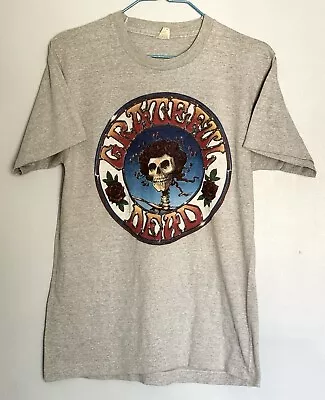 Vintage 80s Grateful Dead Bertha Skull Roses Jerry Garcia Concert Tour T Shirt • $80