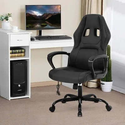 Gaming Chair Massage Office Chair Racing Chair PU Leather Computer Desk Chair • $86.51