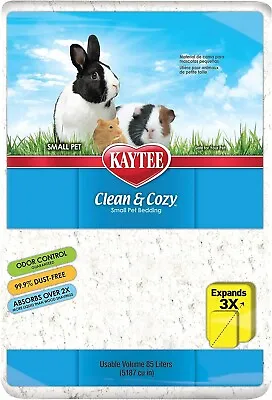 Kaytee Clean & Cozy Super Absorbent Paper Bedding For Cages Hamster 85LWhite • £28.98