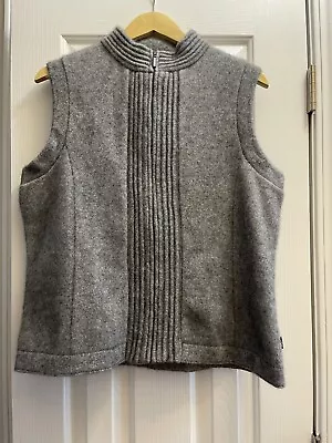 Merino Mink Zip Up Merino Wool/Angora/Silk/Possum Fur Crew Neck Vest Gray XL • $31