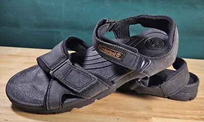 Timberland Mens Black Leather Strap Sandals Mod. 67002 Size 12 Boulder • $29.95