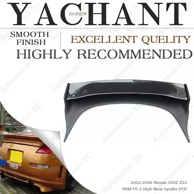 CF Blade W/FRP Base Nsm-vs3-style Rear Spoiler Wing For 02-08 Nissan 350Z Z33 • $834.90