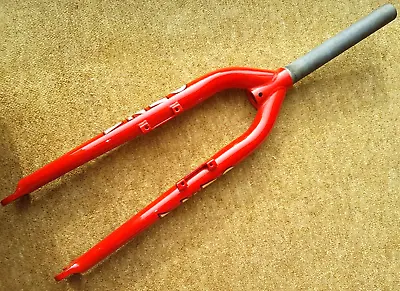 Onza Cromoly Steel Trial Fork 20  Mod Four Bolt Magura Mounts. Red New • £14.95