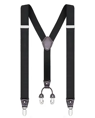 Buyless Fashion Suspenders For Men 48 Elastic Adjustable Straps 1 1/4 - Y Shape • $15.97