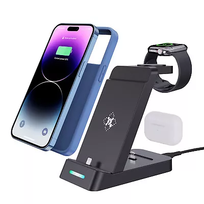 3in1 USB Charging Dock Station For Apple Watch Ultra 8 Air Pods IPhone 14 13 Pro • $25.98