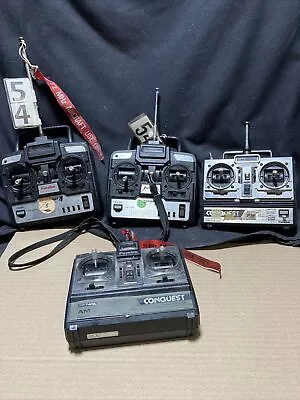 4- Vintage Futaba  Black Airplane Radio Controllers Transmitters. Untested • $39