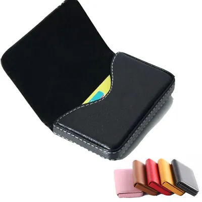 £2.81 • Buy Business Card Holder Credit Card Wallet PU Leather Universal Case Organizer AA