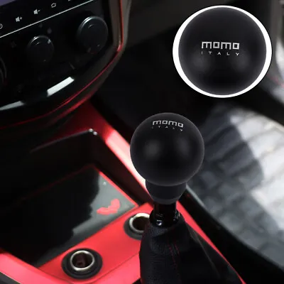 Universal MOMO Aluminum Black Round Ball Manual Gear Shift Knob Shifter • $15