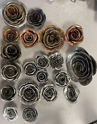 Metal Rose Flowers Handcrafted Bent And Welded. $15/Rose. • $20