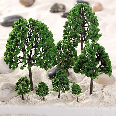 11pcs Assorted Trees Model Train Garden Park Scenery Layout Diorama O Scale 1:50 • $4.99