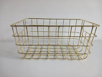 £8 • Buy Gold Coloured Metal Wire Storage Basket