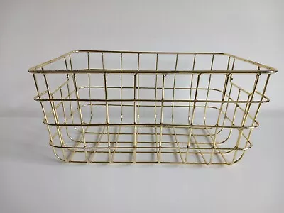 £8 • Buy Gold Coloured Metal Wire Storage Basket