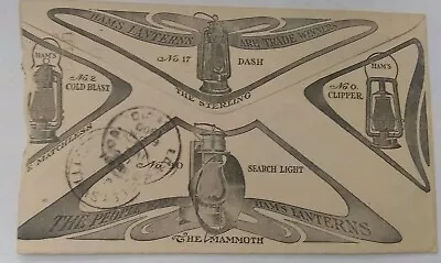 $75 • Buy Rare Original 1909 CT Ham Lanterns & Lamps Advertising Envelope - Ham's Mammoth