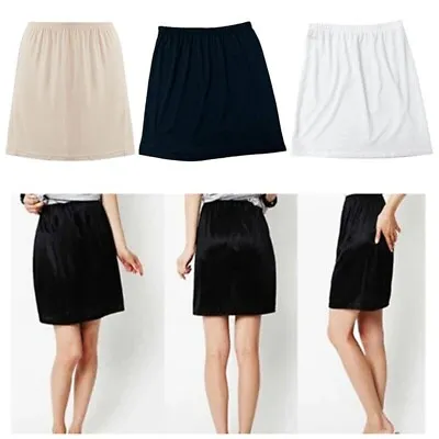 Women Half Slips Dress Waist Intimate Half Long Slip Lady Underskirt Petticoat • £4.99