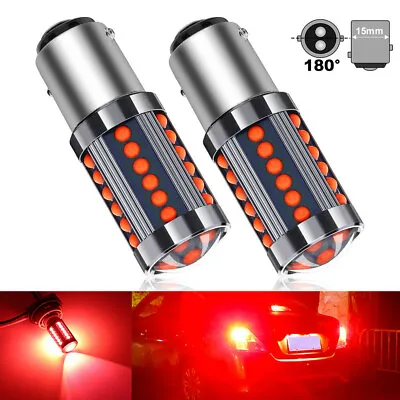Accessories 1157 LED Strobe Flash Red Bright Brake Tail Stop Light Parking Bulbs • $4.79