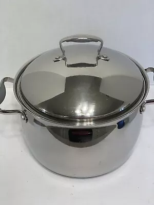 Belgique Tools Of The Trade 8 Qt Stainless Sili Hndl Induction Based Vented Pot • $48.95