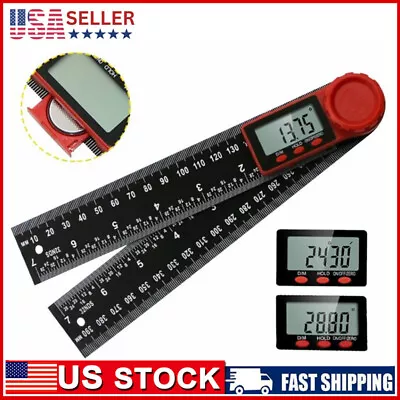 Digital Angle Finder Protractor 2 In 1 Angle Finder Ruler With 8 In For DIY Tool • $11.99
