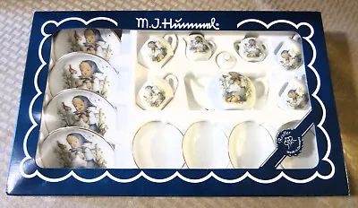 M. J. Hummel 16 Piece Miniature Tea Set - New & Unused In Original Box - 1993 • $40