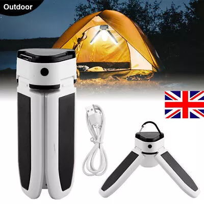 Solar Powered Portable Outdoor Camping Tent Lamp USB Rechargeable LED Bulb Light • £6.89