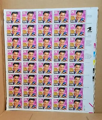 USPS 29 Cent Full Sheet Of 40 Postage Stamps Elvis Presley Rock & Roll - MNH • $139.99