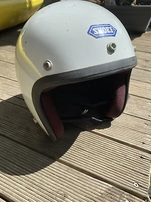 SHOEI Vintage Motorcycle Helmet White Pearl Snell 1979 MUST SEE • $149.99