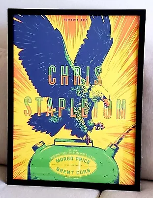 $149 • Buy Chris Stapleton Concert Poster Original Print By Matt Fleming Moline, IL 2017