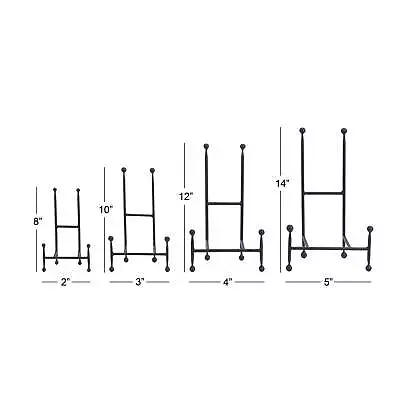 Black Metal Tabletop Display Easel With Ball Details 4-Pieces • $25.26