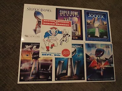 NE Patriots Program Cover Photos For 6 Super Bowl Wins & AFL Debut 9/9/1960 • $13.50