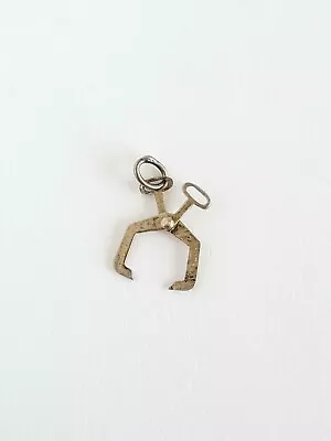 Vintage Sterling Silver Ice Grabbers Tongs Bracelet Charm Miniature Jewelry • $11.69