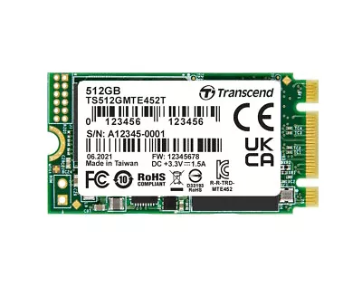 512GB Transcend MTE452T M.2 2242 PCIe Gen3x2 SSD 3D TLC Flash Industrial • £129.41