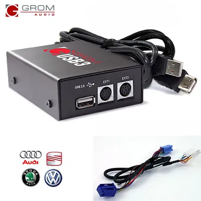 GROM Audio USB MP3 IPhone Android Car Kit For VW POLO GOLF PASSAT TOURAN TOUAREG • £143.99