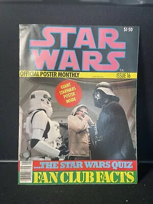 RARE! Star Wars Official Poster Monthly 16 Darth Vader Vintage • $49.99