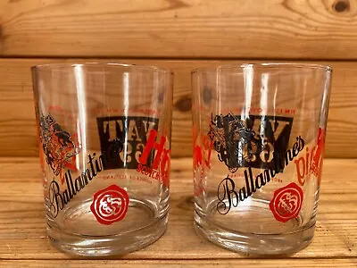 £12.99 • Buy X 2 Vintage Ballantines Haig Long John Scotch Whisky Glasses Bar Man Cave Pub
