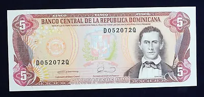 1990 Dominican Republic 5 Peso Oro P131 UNC Uncirculated • $11.95