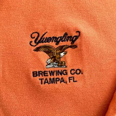 Yuengling Beer Brewery Tampa FL Golf Polo Shirt X-Large Orange • $16