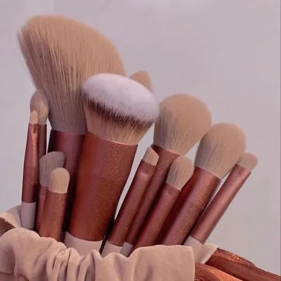 13Pcs Professional Makeup Brush Set Eyeshadow Powder Foundation Contour Brushes • $12.34