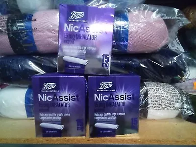 £37.50 • Buy Boots Nicassist Inhalator 2 Boxes 40 Cartridges 15mg Nicotine Exp June 2024 New