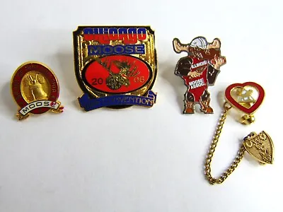 LOT Moose Lodge WOTM Loyal Order Lapel Pins Chain Vintage Convention Chicago • $3.89